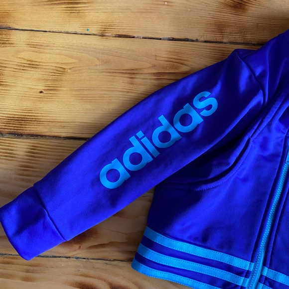 Adidas Girl’s Tracksuit Outfit Dark Purple - Picture 8 of 16